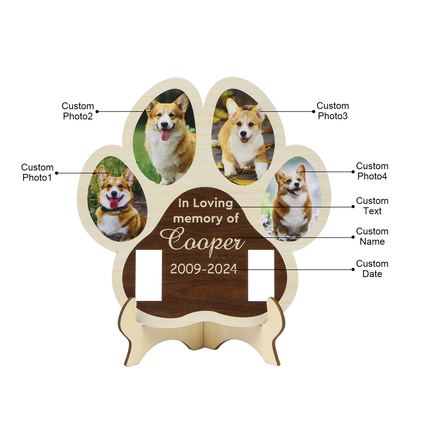 Personalized Pet Memorial Wooden Plaque A Loving Tribute to Cherished Pets