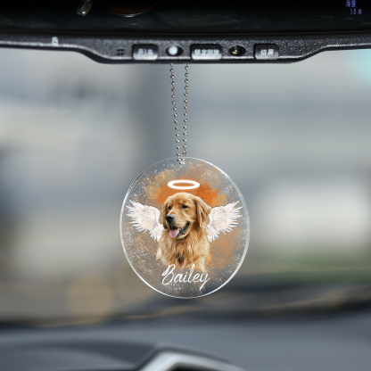 Personalized Pet Memorial Acrylic Ornament Custom with Photo & Name