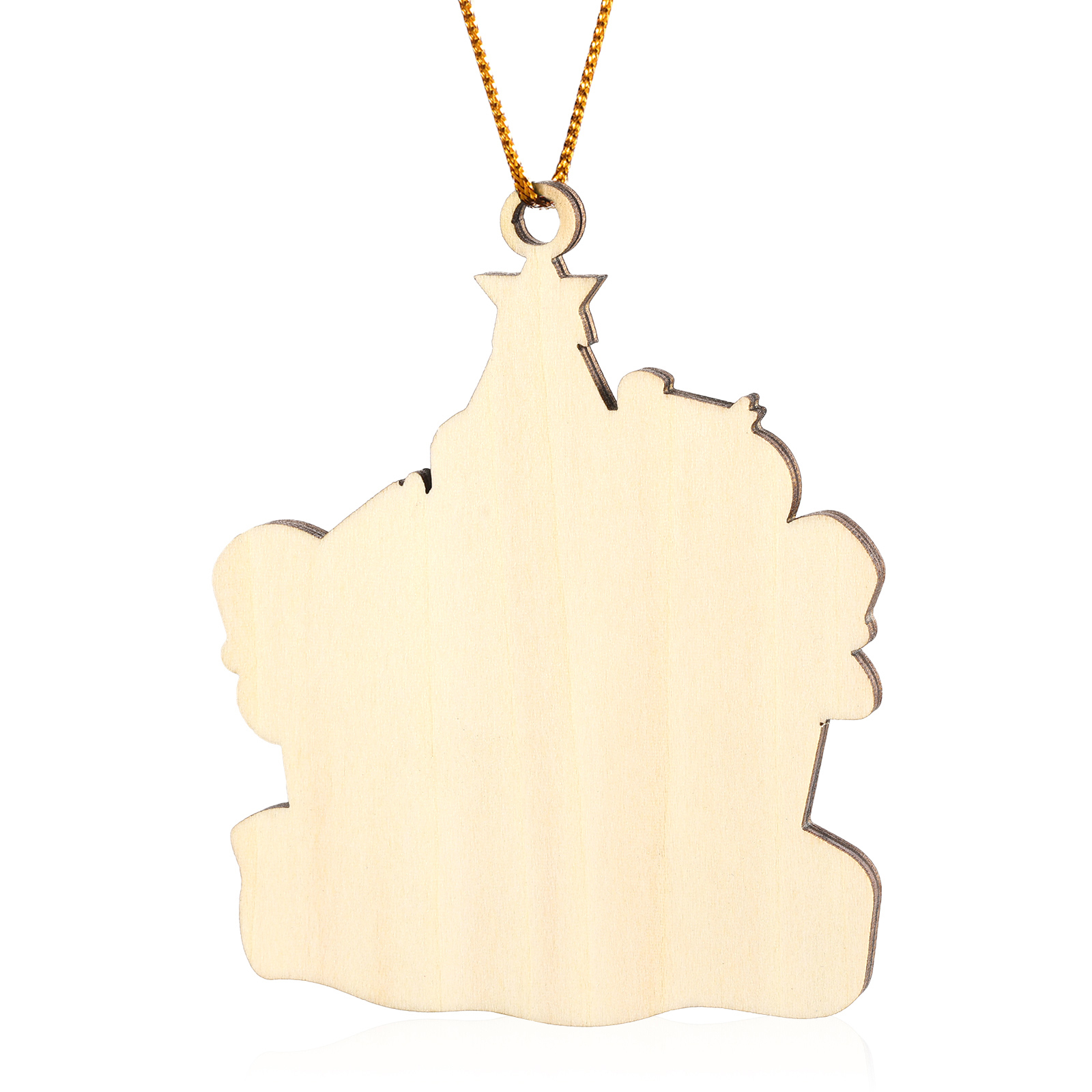 Personalized Wood Christmas Tree Family Ornament Custom with 5 Names Gift For Families