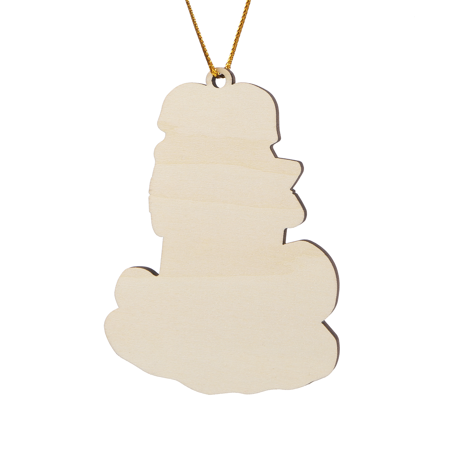 Snow Shoveling Family Personalized Wooden Christmas Ornament with Custom 3 Names