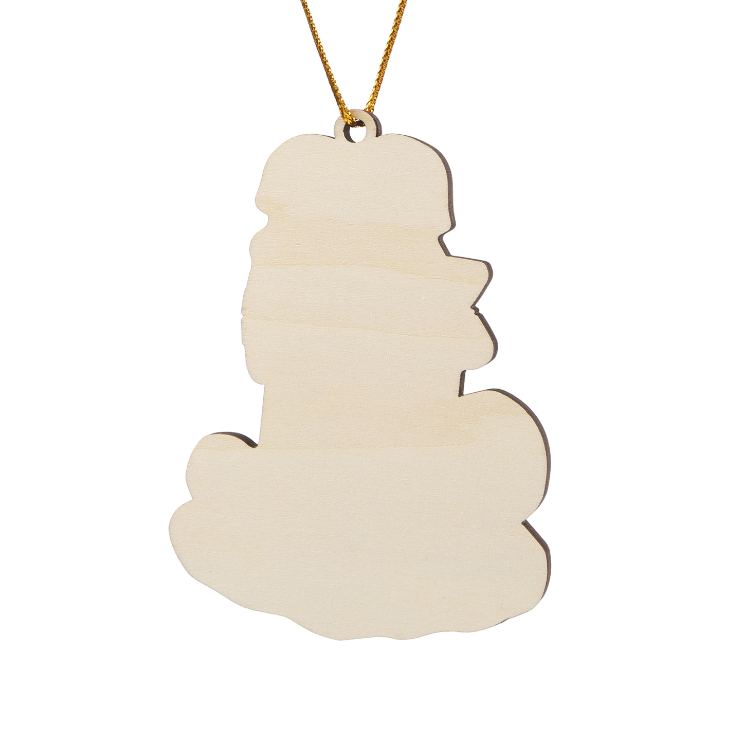 Snow Shoveling Family Personalized Wooden Christmas Ornament with Custom 3 Names