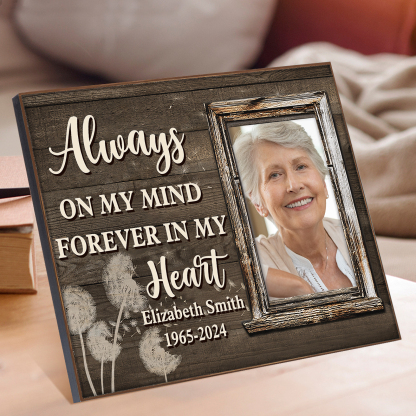 Personalized Memorial Frame with Photo, Name & Year A Lasting Tribute
