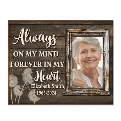 Personalized Memorial Frame with Photo, Name & Year A Lasting Tribute