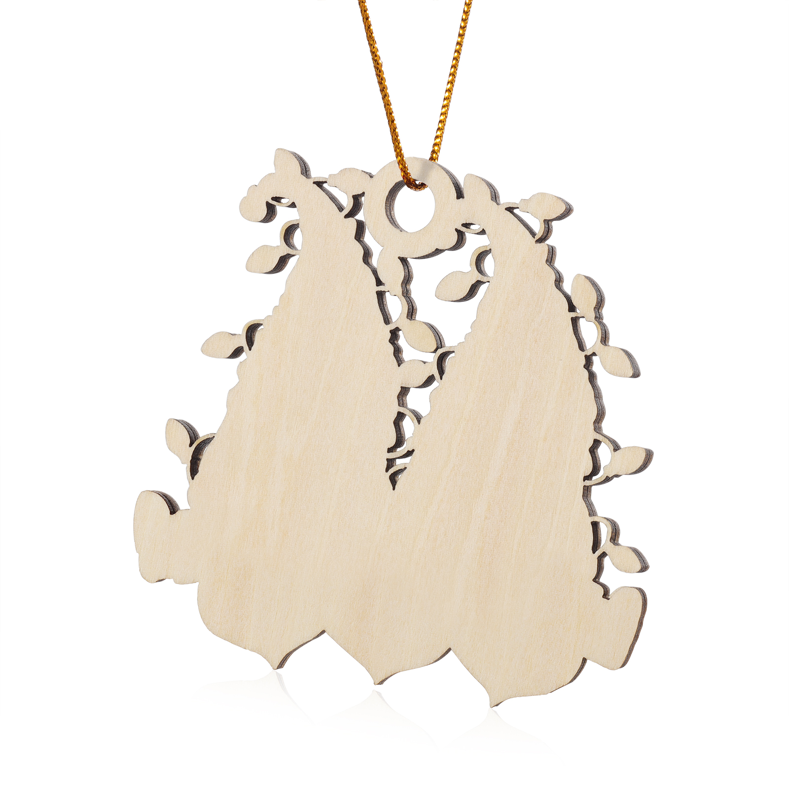 Personalized Gnome Family Wooden Christmas Ornament Custom with 5 Names Keychain Gift For Nana Papa