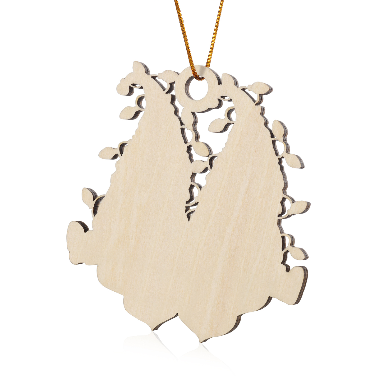 Personalized Gnome Family Wooden Christmas Ornament Custom with 7 Names Keychain Gift For Nana Papa