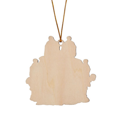 Personalized Snow Shoveling Christmas Ornament Custom Family Gift with 4 Names