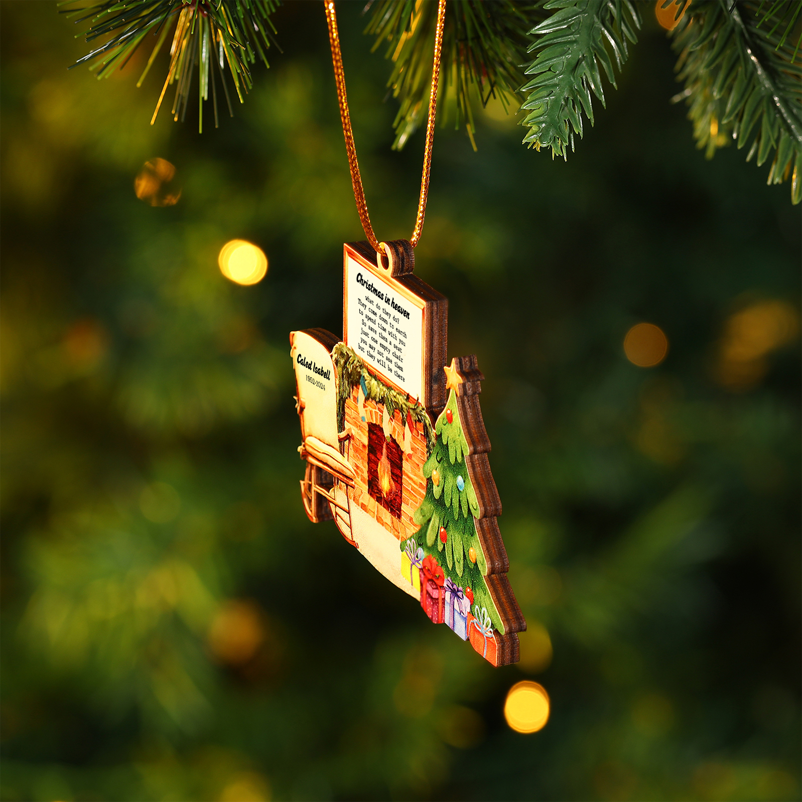 Personalized Memorial Christmas Ornament Commemorate Loved Ones with Custom Name and Year