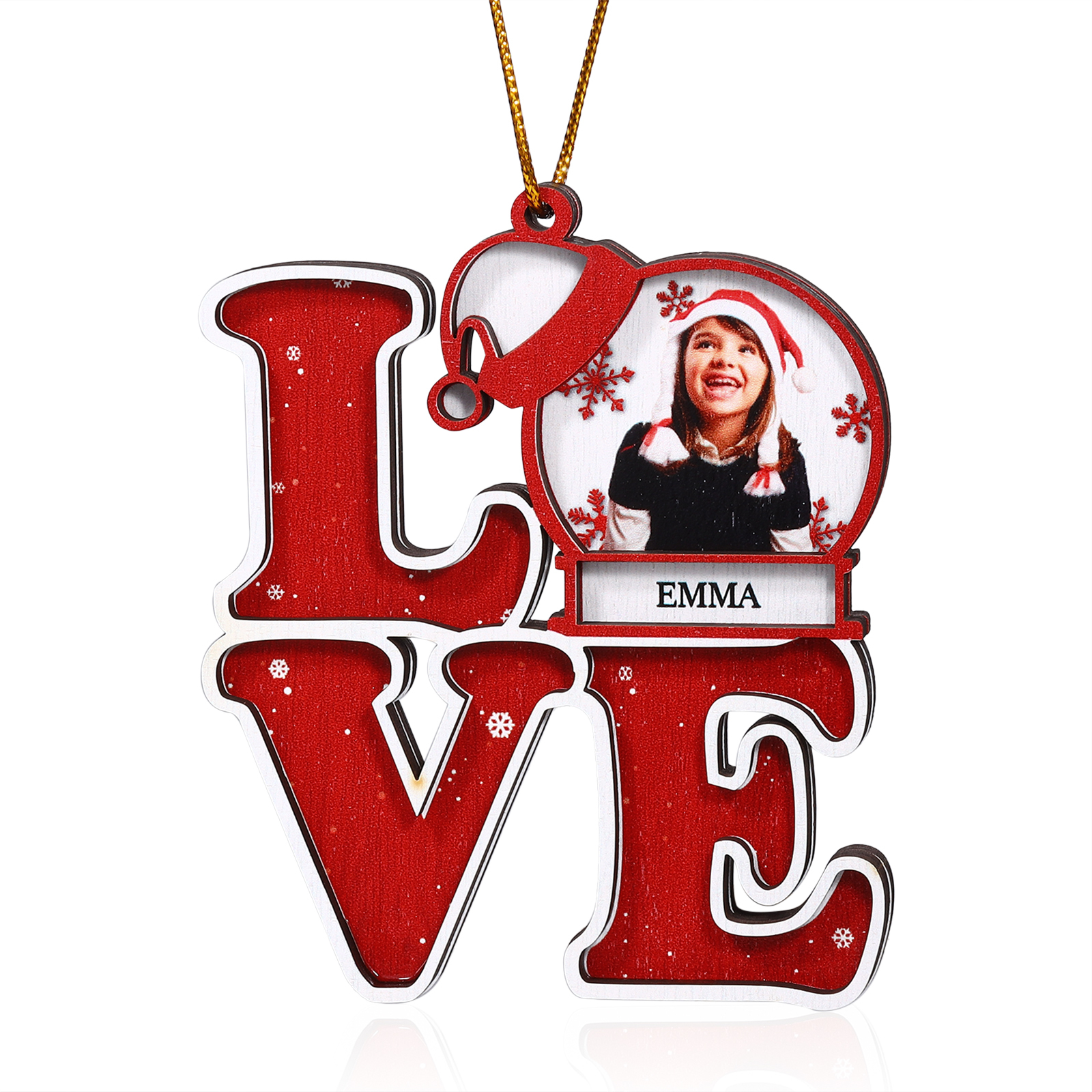 Personalized Christmas Ornament with Custom Photo & Name Perfect Holiday Gift for Family