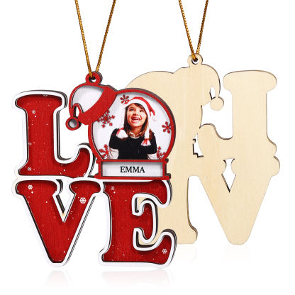 Personalized Christmas Ornament with Custom Photo & Name Perfect Holiday Gift for Family