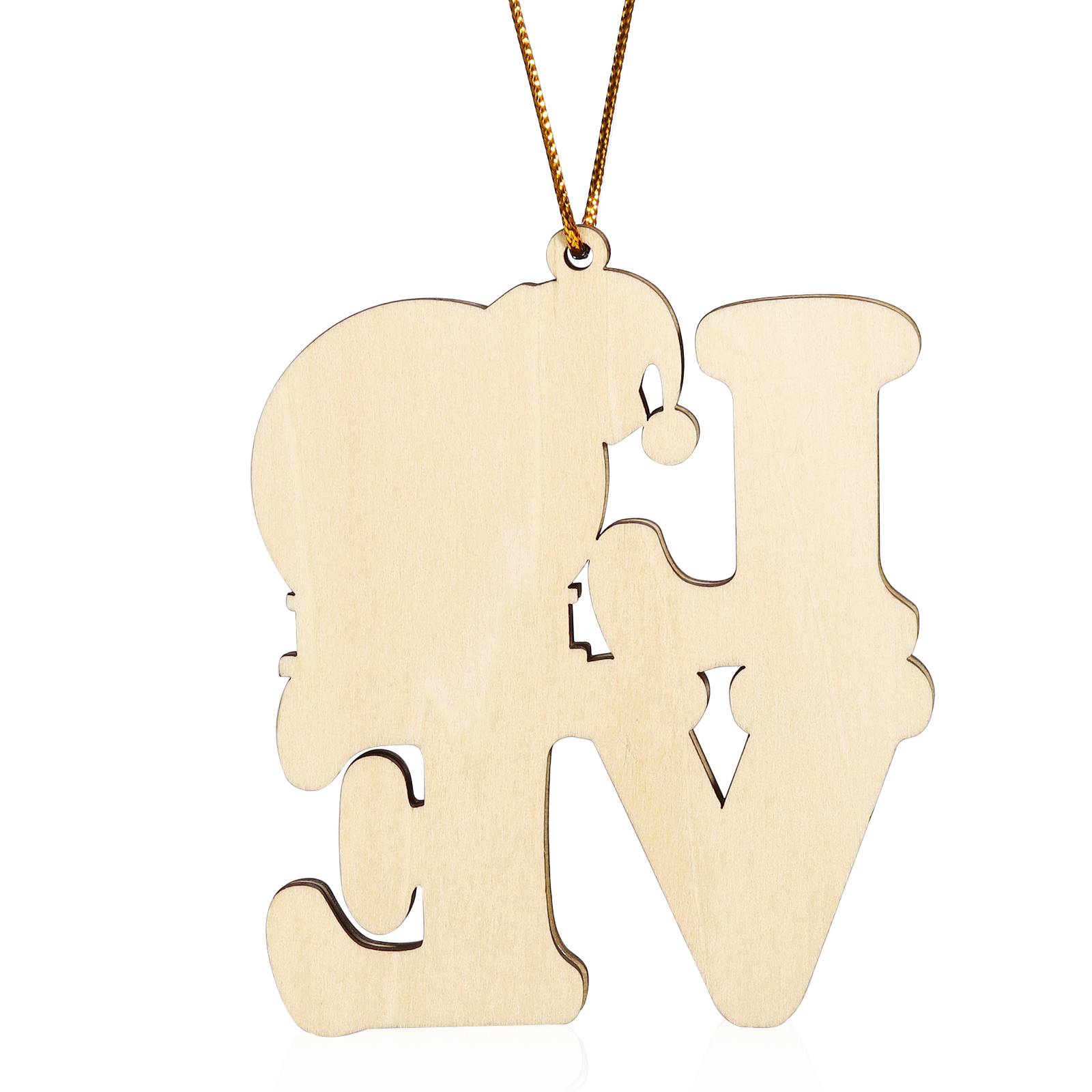 Personalized Family LOVE Christmas Ornament 4 Photos & Names