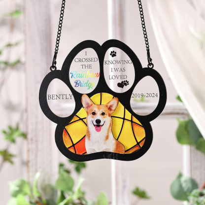 Personalized Pet Memorial Window Hanging Light Catcher A Lasting Tribute to Cherished Pets