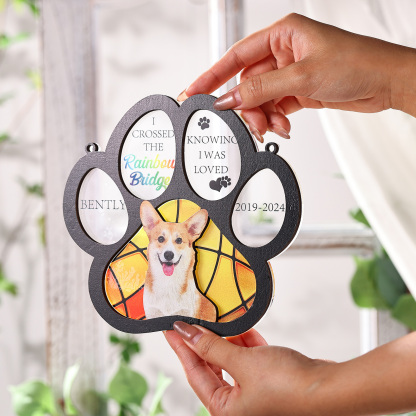 Personalized Pet Memorial Window Hanging Light Catcher A Lasting Tribute to Cherished Pets