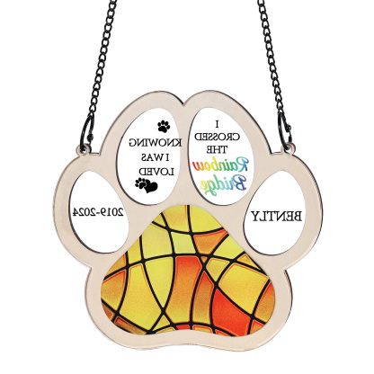 Personalized Pet Memorial Window Hanging Light Catcher A Lasting Tribute to Cherished Pets