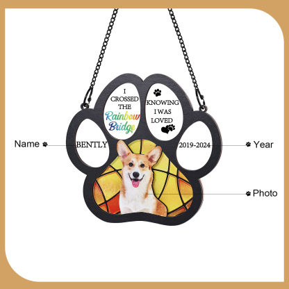 Personalized Pet Memorial Window Hanging Light Catcher A Lasting Tribute to Cherished Pets