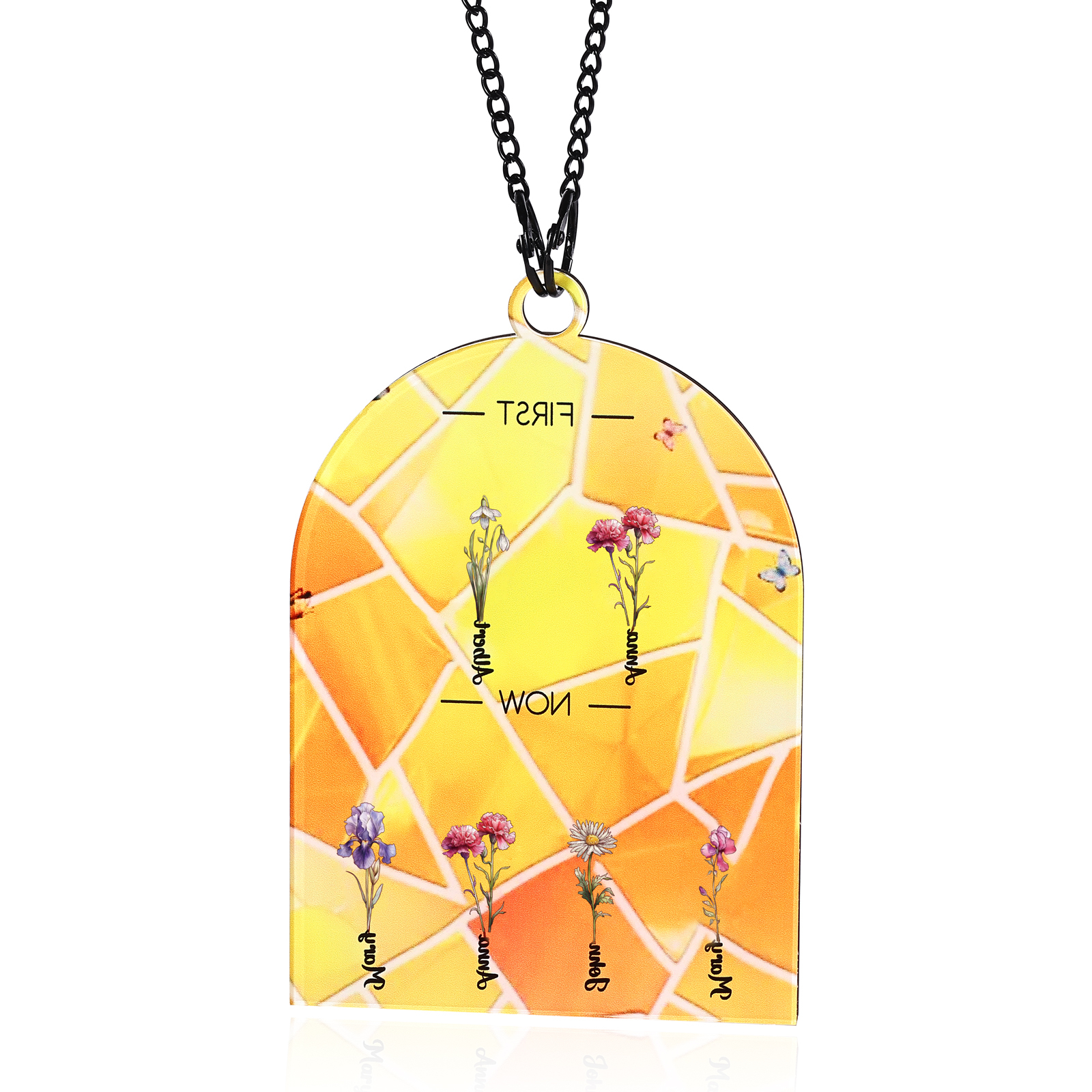 First Mom Now Grandma Family Personalized Window Hanging Suncatcher Gift For Mom Grandma