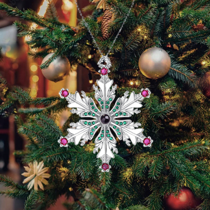 Personalized Christmas Tree Ornaments with Photo Projection Hanging Snowflake Gifts For Family/Friends