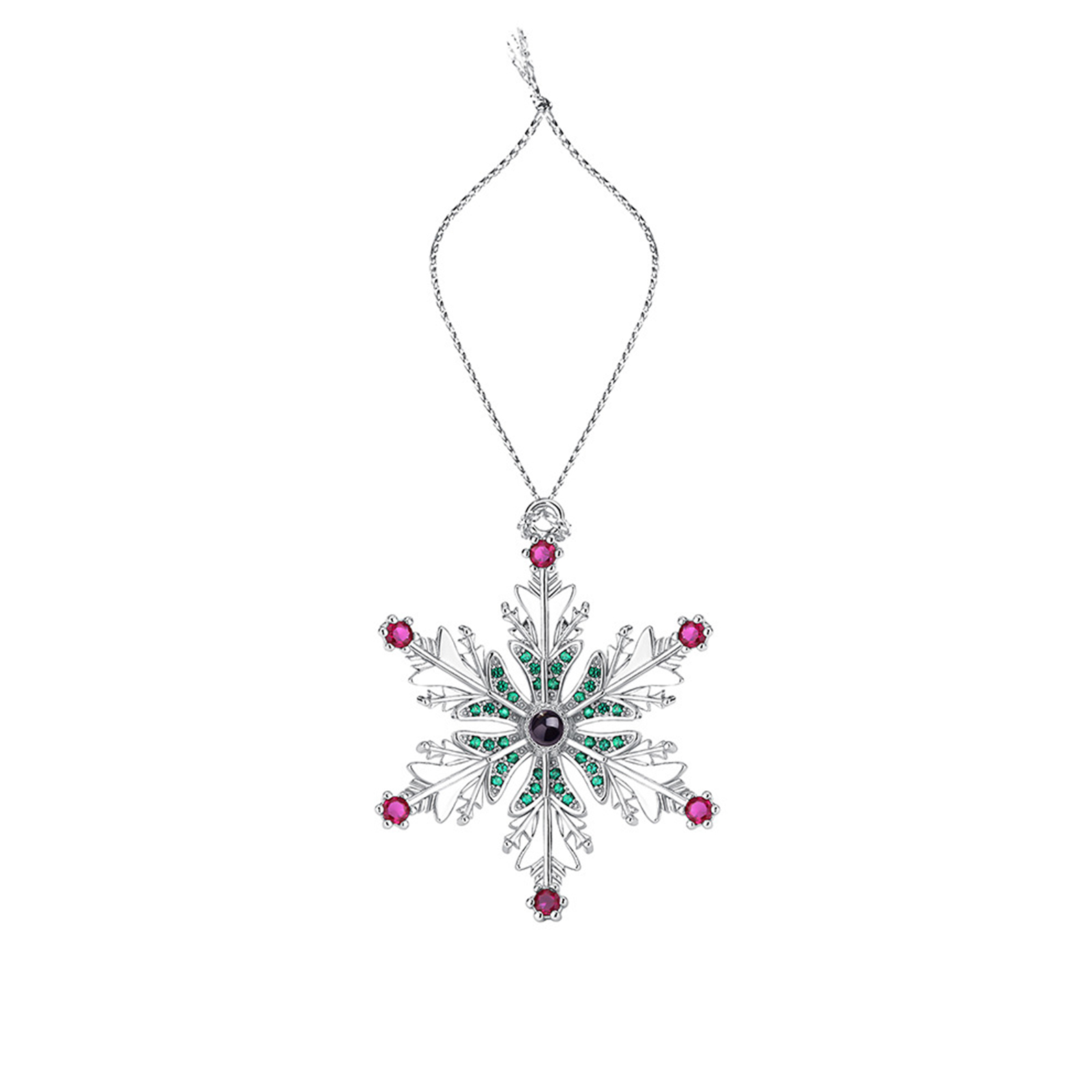 Personalized Christmas Tree Ornaments with Photo Projection Hanging Snowflake Gifts For Family/Friends