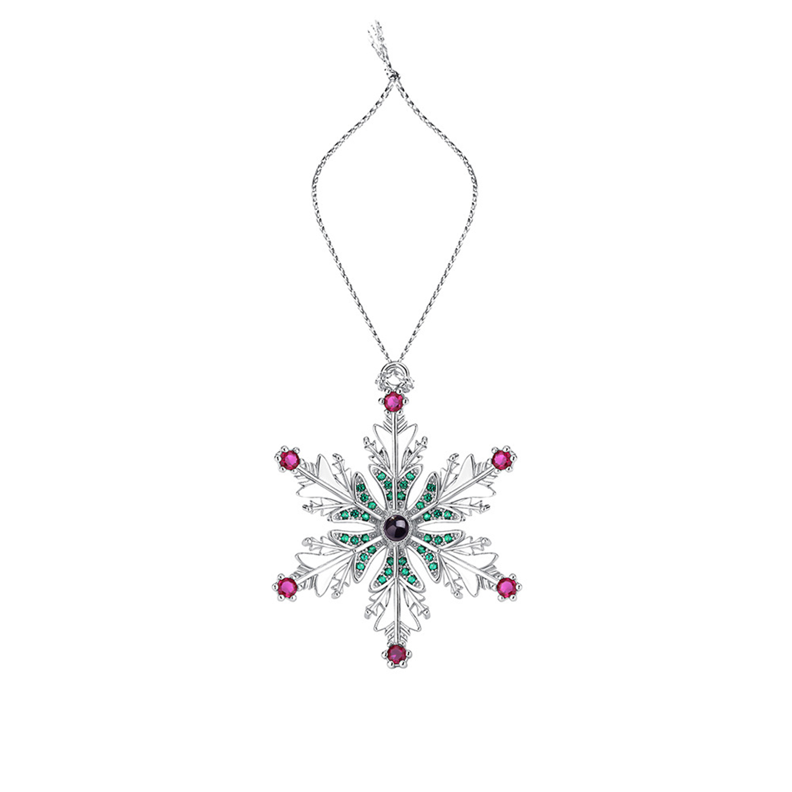 Personalized Christmas Tree Ornaments with Photo Projection Hanging Snowflake Gifts For Family/Friends