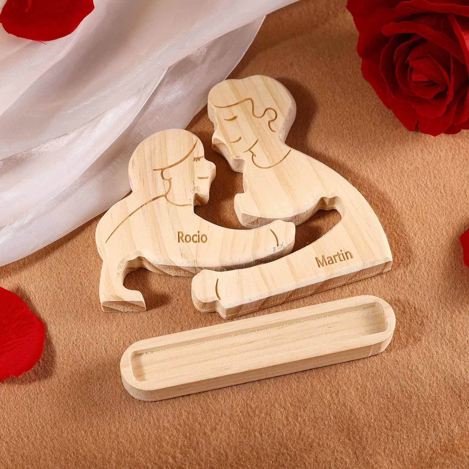 Personalized Puzzles with 2–5 Names Custom Family Wooden Puzzle Gift for Couple