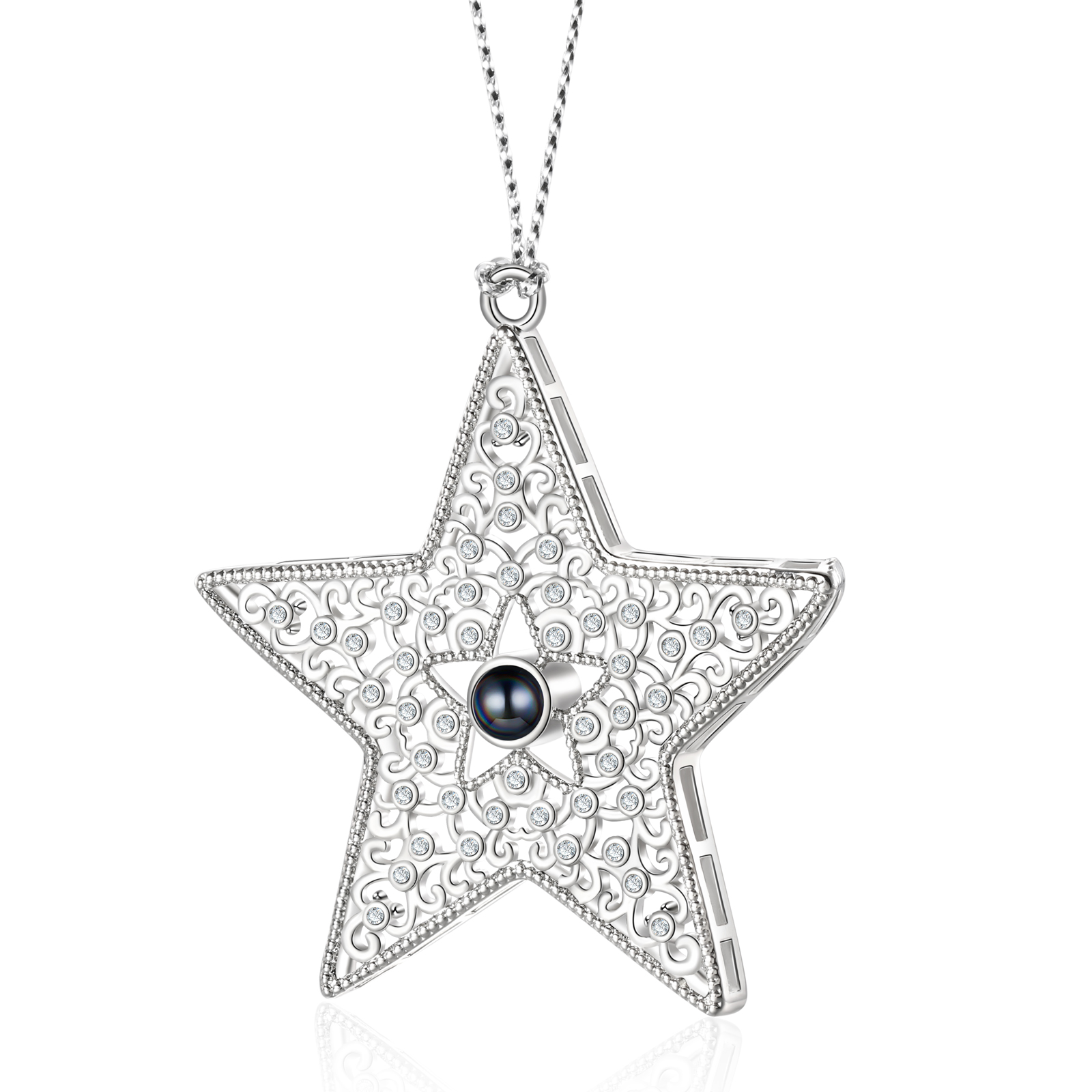 Personalized Star Photo Projection Ornament Unique Custom 1 Photo Gift for Your Lover