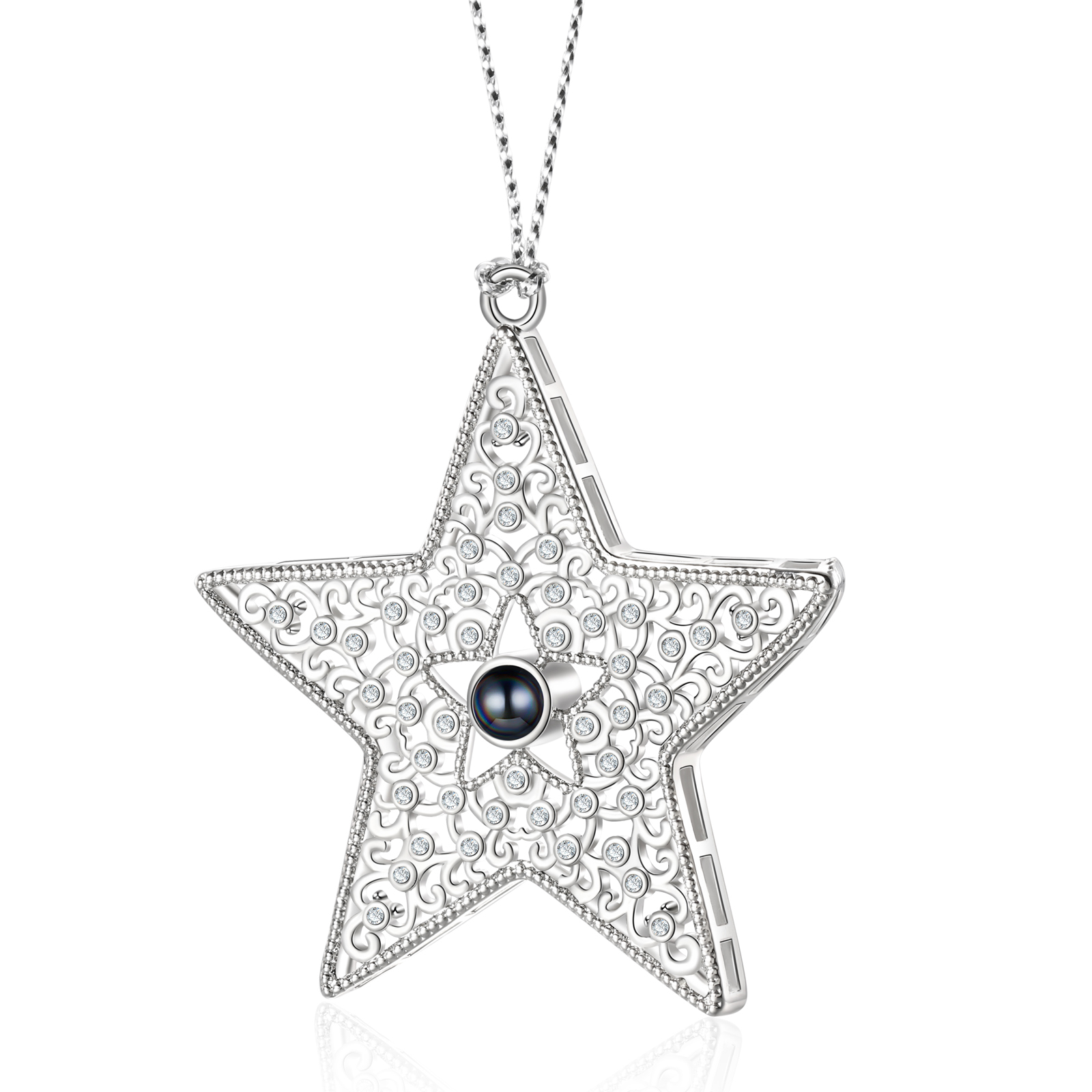Personalized Star Photo Projection Ornament Unique Custom 1 Photo Gift for Your Lover