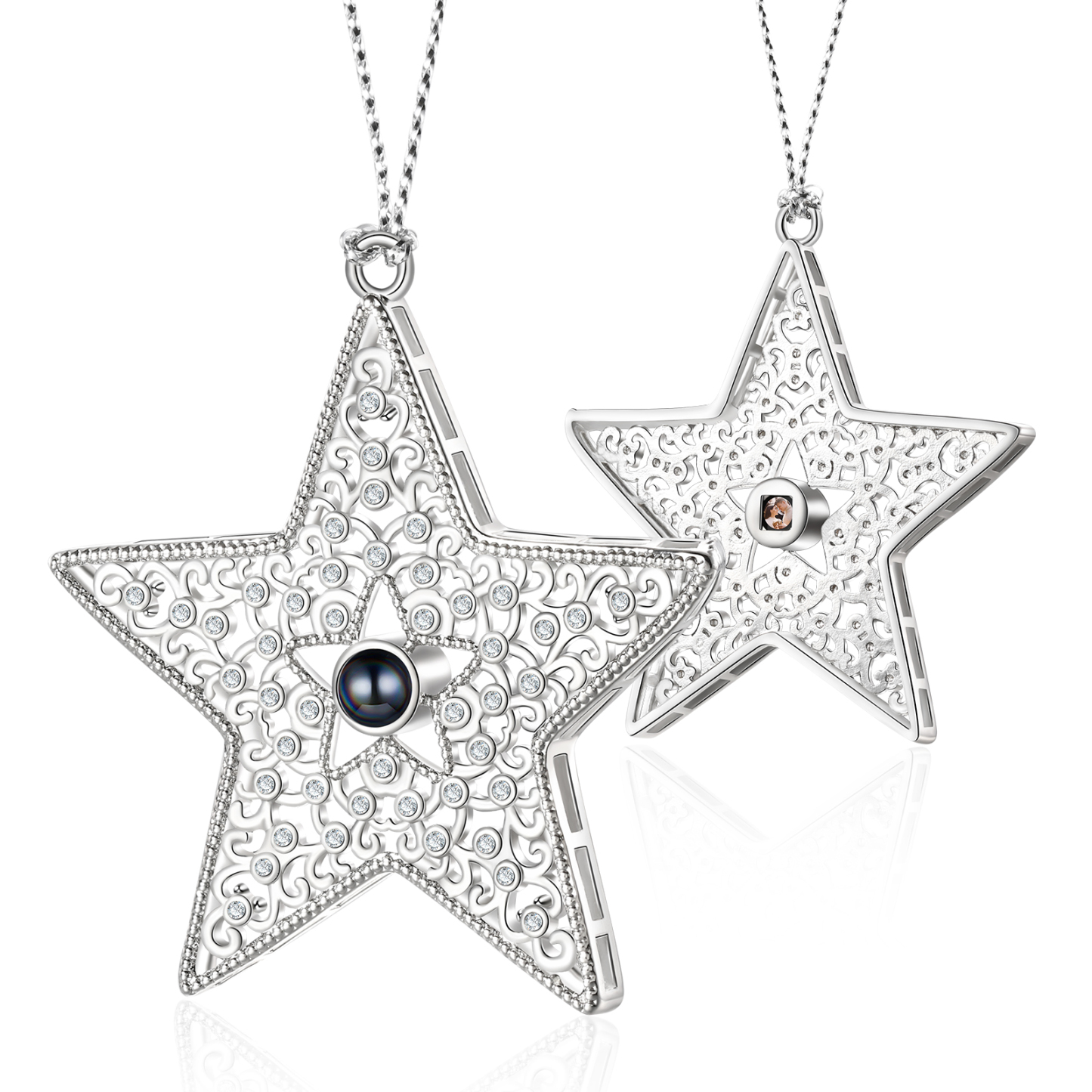 Personalized Star Photo Projection Ornament Unique Custom 1 Photo Gift for Your Lover