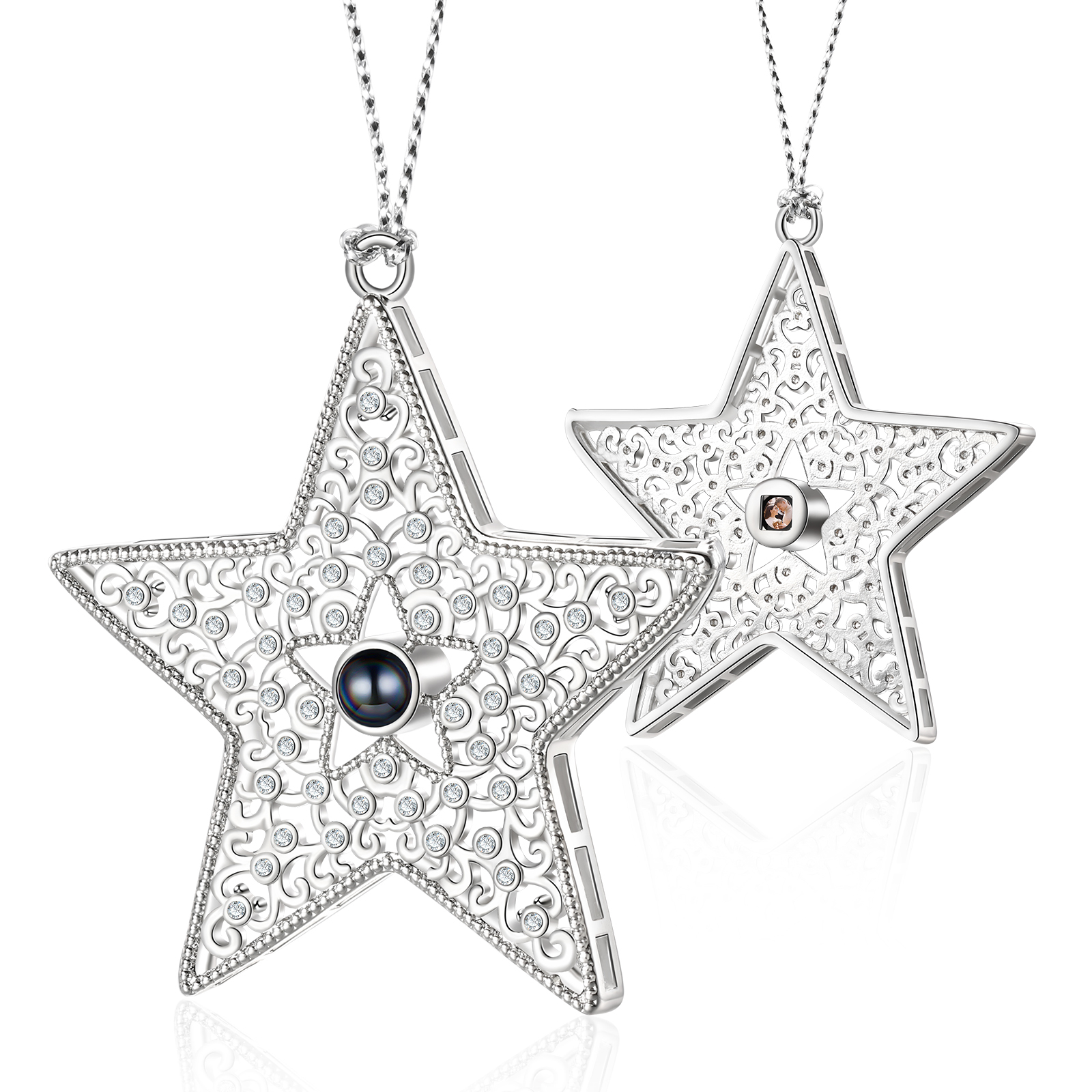 Personalized Star Photo Projection Ornament Unique Custom 1 Photo Gift for Your Lover
