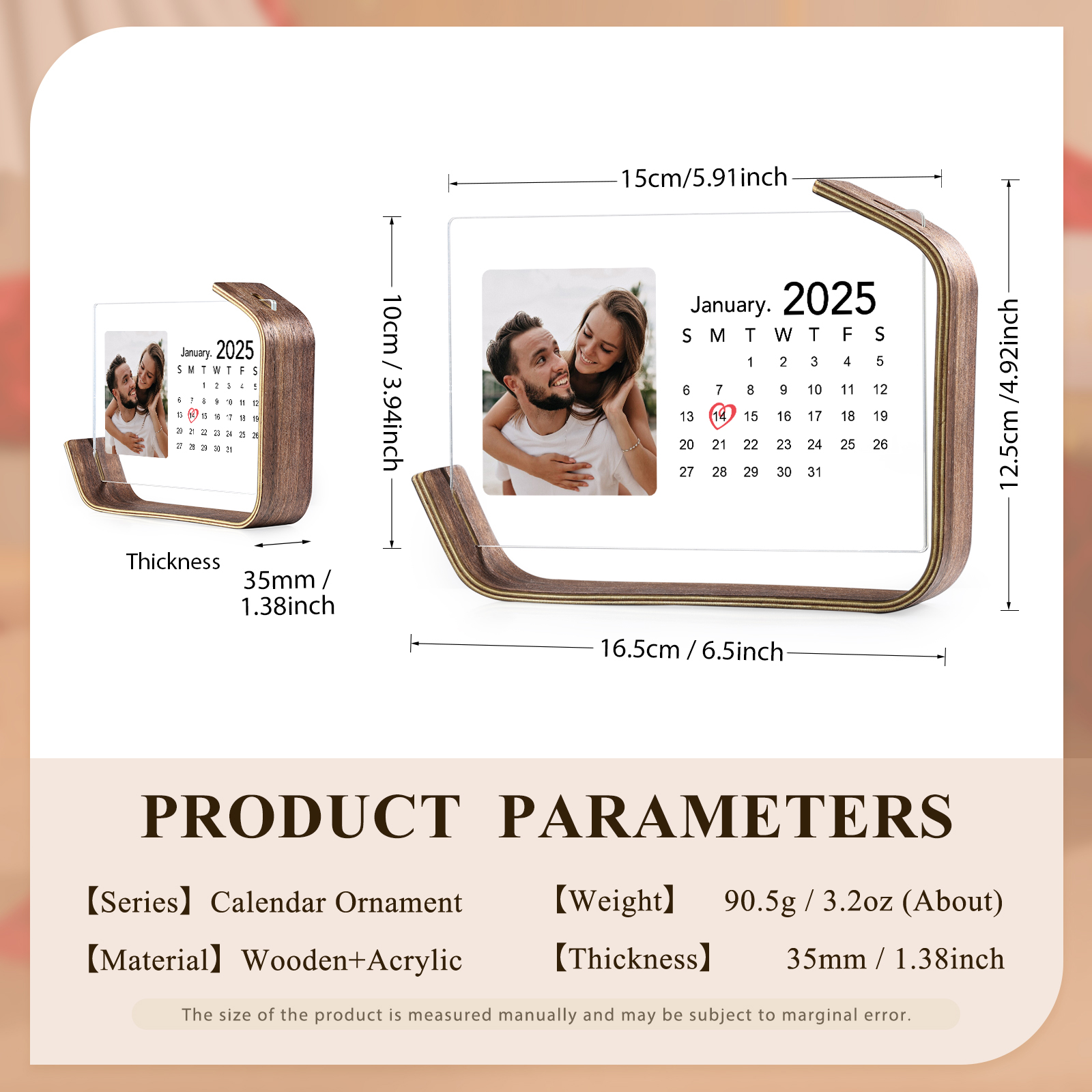 Personalized Photo Plaque Your Special Date Your Story Custom 1 Photo and 1 Date Valentine’s Day Gift