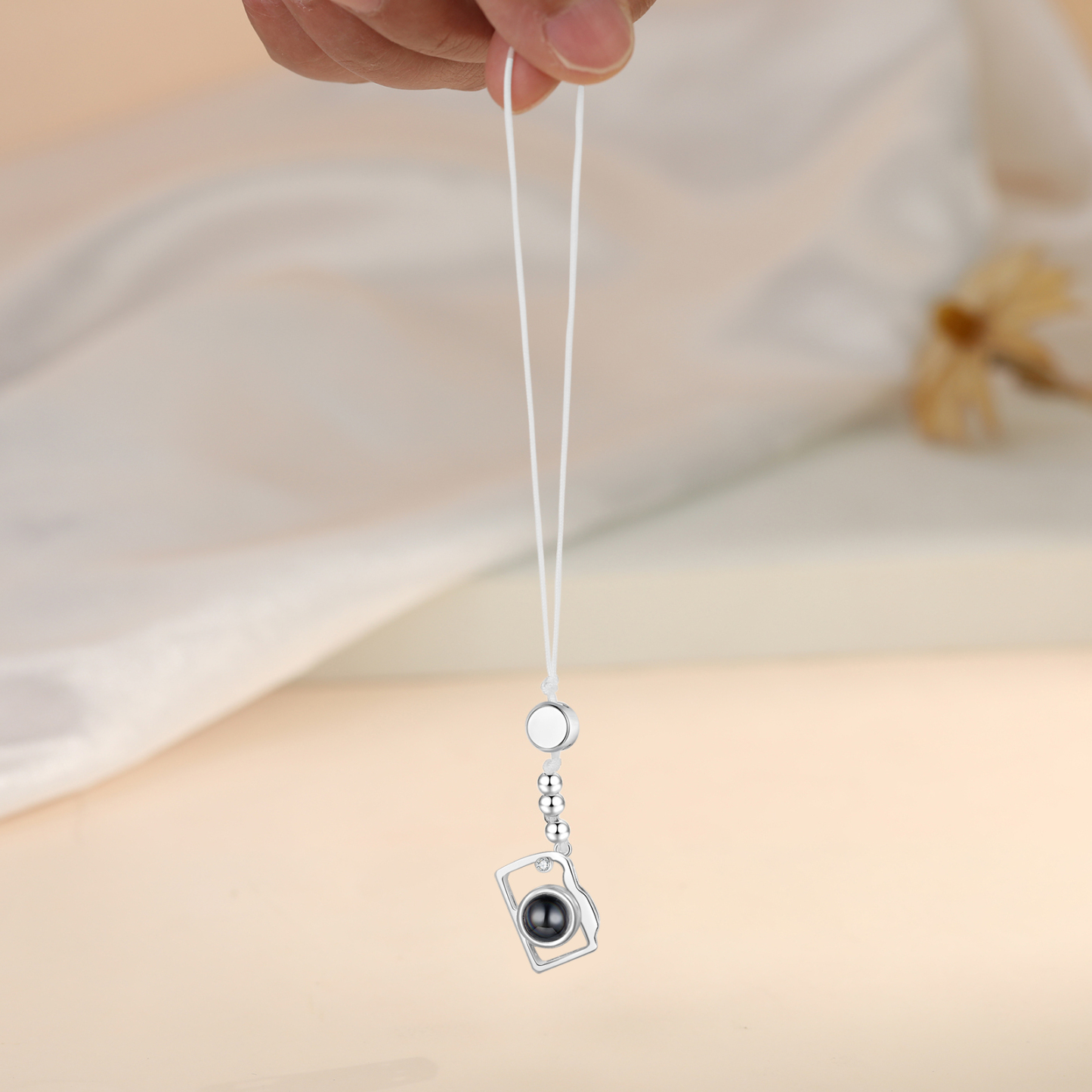 Personalized Projection Mobile Phone Strap Heart & Camera Shaped Gift for Lover