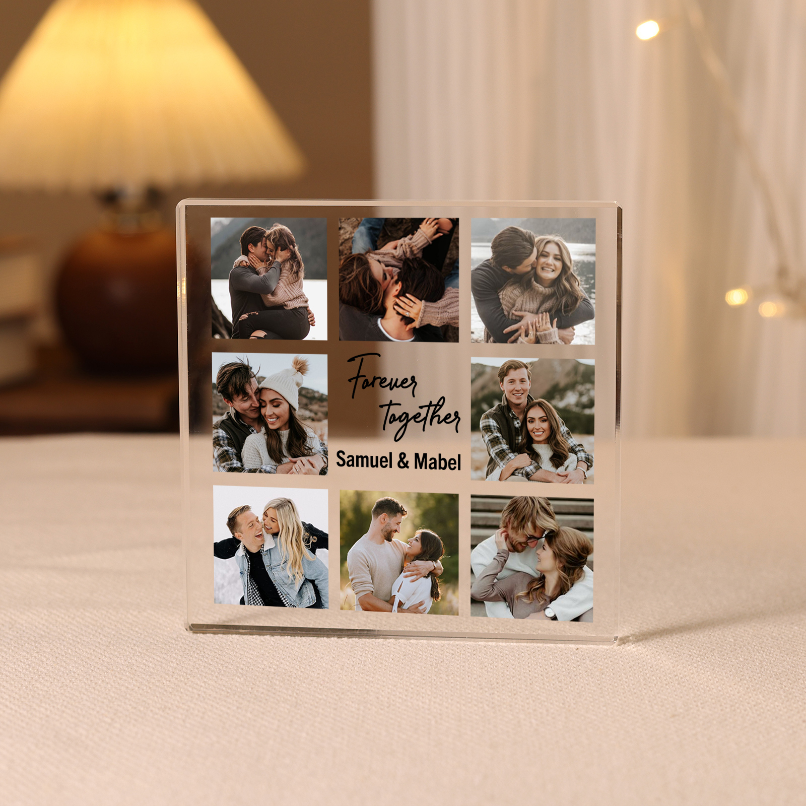 Personalized Photo Acrylic Plaque Together Forever Gift for Couple