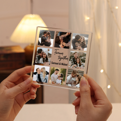 Personalized Photo Acrylic Plaque Together Forever Gift for Couple