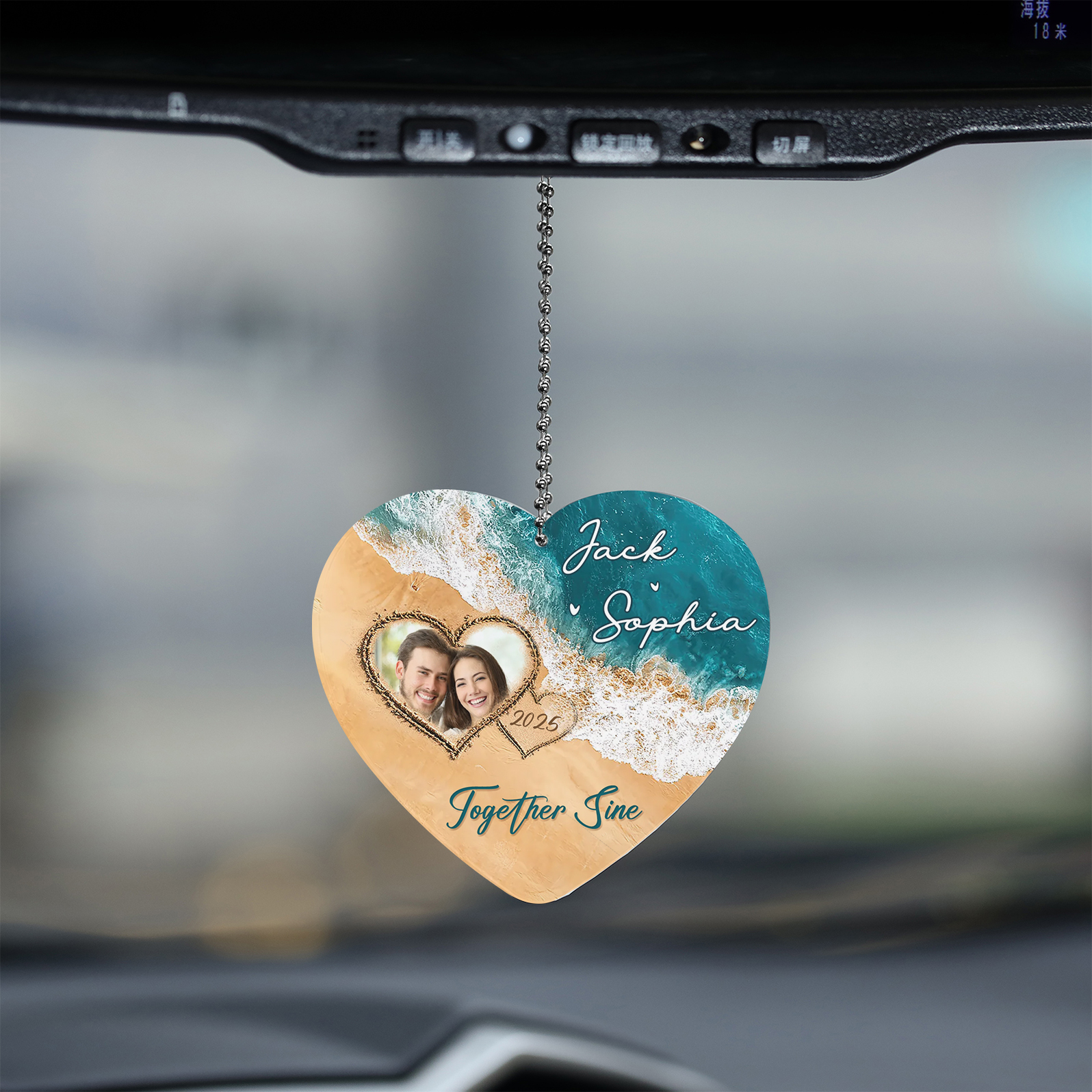 Personalized Acrylic Ornament Together Since Custom Gift for Your Lover