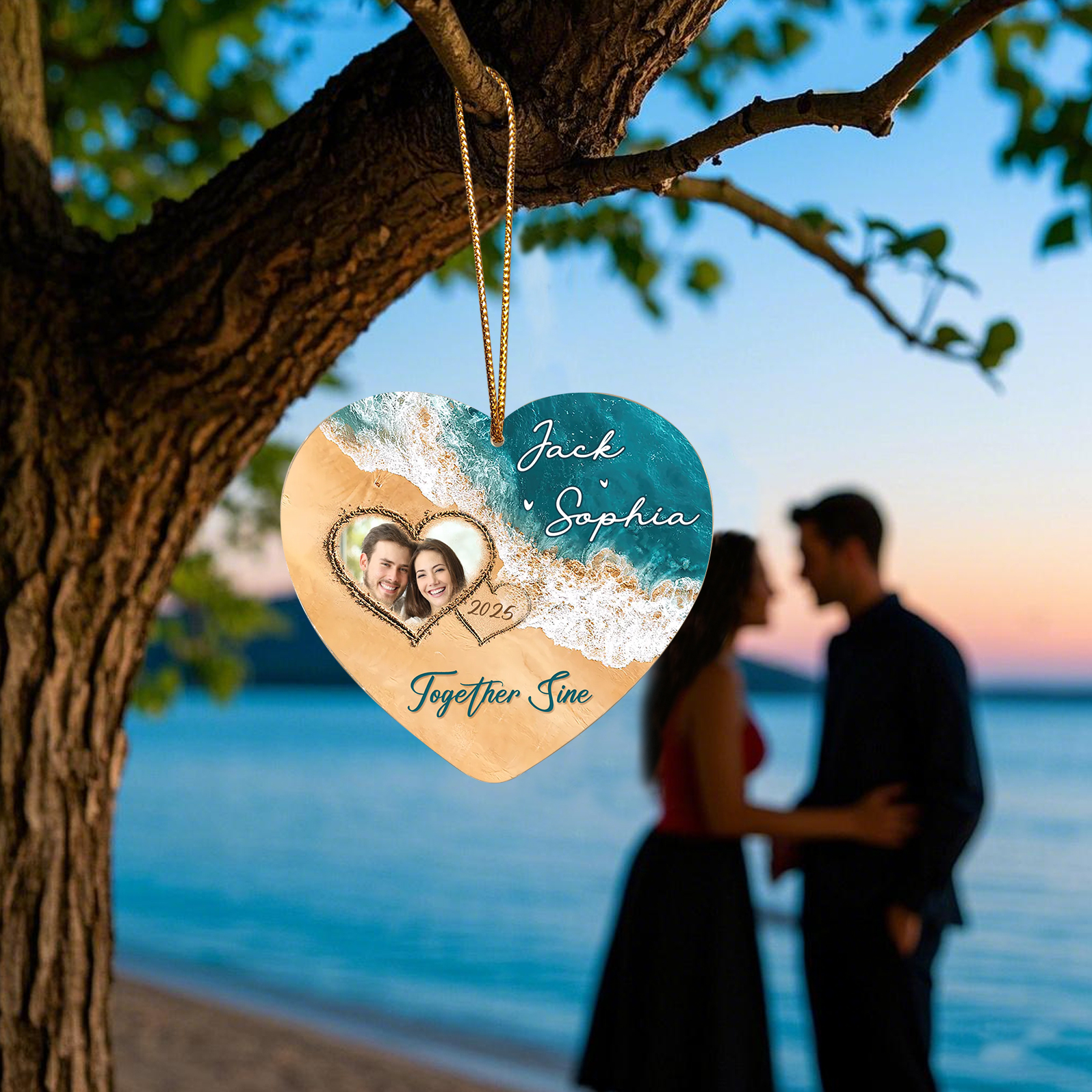 Personalized Acrylic Ornament Together Since Custom Gift for Your Lover