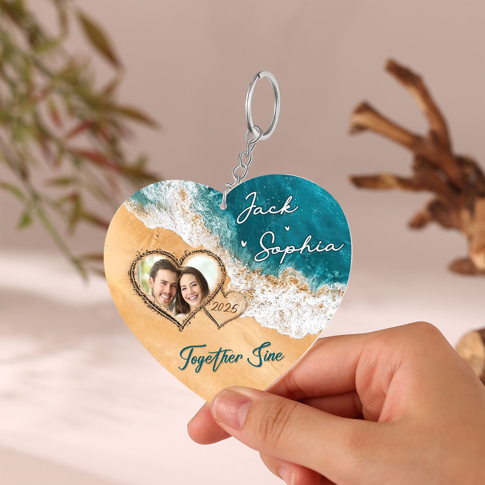 Personalized Acrylic Ornament Together Since Custom Gift for Your Lover