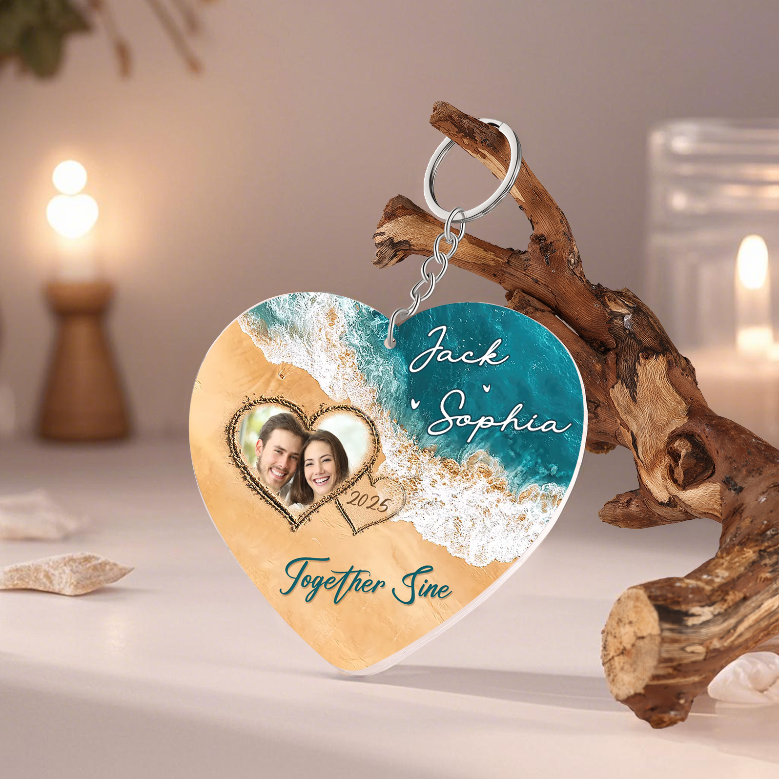 Personalized Acrylic Ornament Together Since Custom Gift for Your Lover