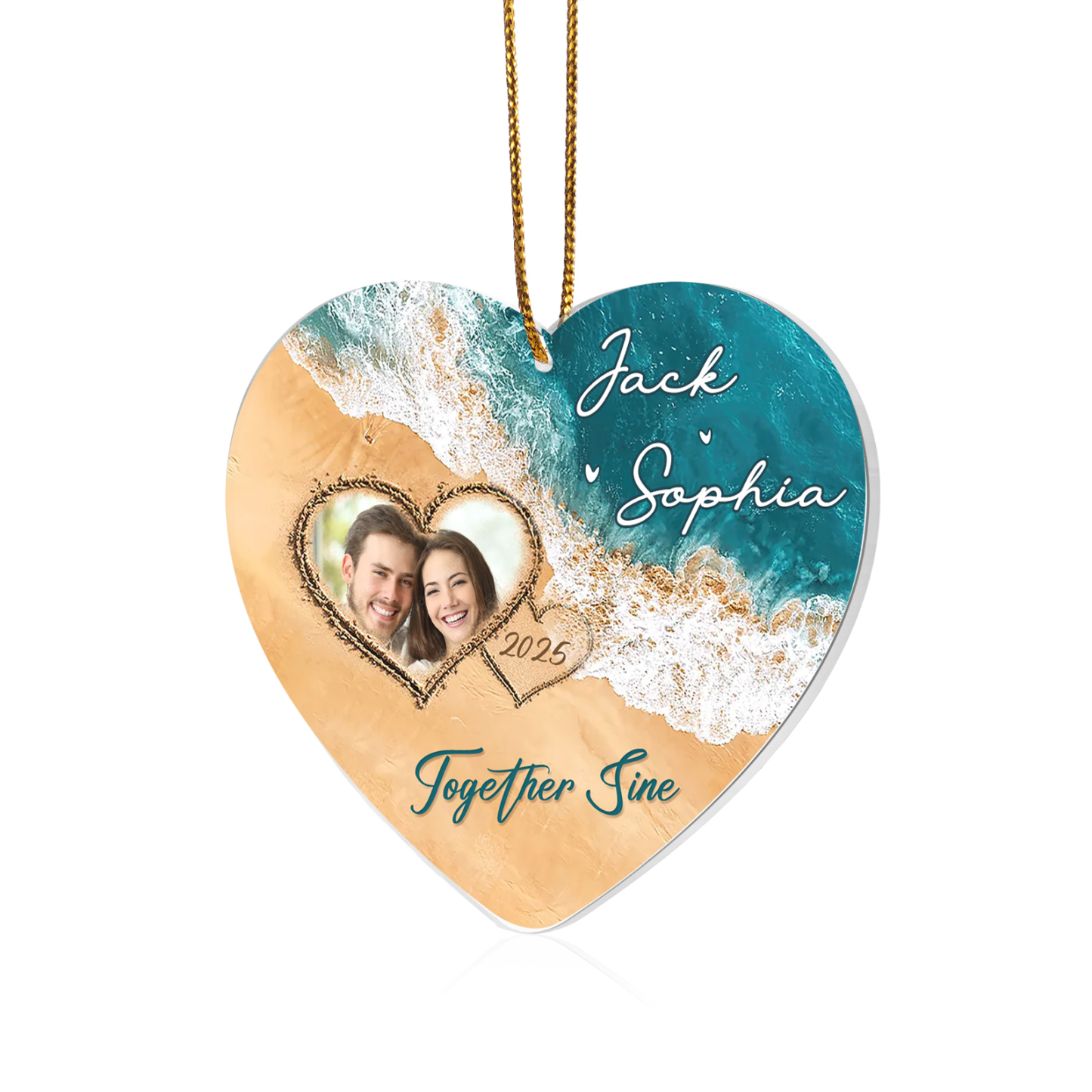 Personalized Acrylic Ornament Together Since Custom Gift for Your Lover