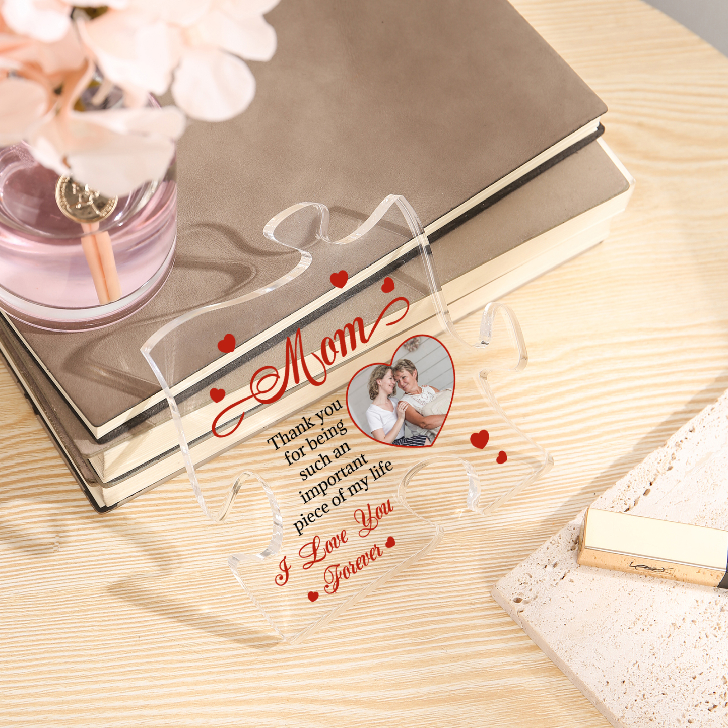 Personalized Puzzle Acrylic Plaque Thank You for Being Such an Important Piece of My Life Gift for Mom | Lorajewel