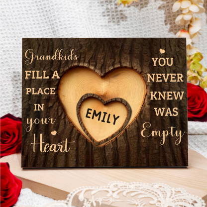 Personalized Wooden Plaque Grandkids Fill a Place in Your Heart Custom 1-7 Names Gift for Grandparents | Lorajewel