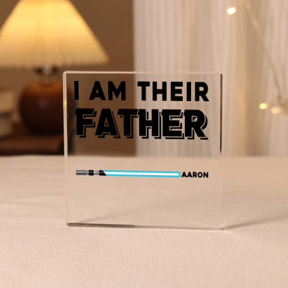 Personalised Acrylic Plaque for Dad – Custom 1 Text & 1 Name Gift for Dad | Lorajewel