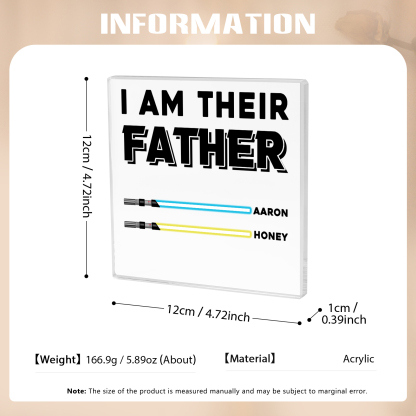 Personalised Acrylic Plaque for Dad – Custom 1 Text & 2 Names Gift for Dad | Lorajewel