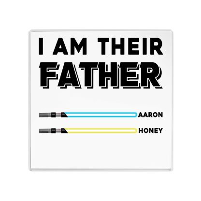 Personalised Acrylic Plaque for Dad – Custom 1 Text & 2 Names Gift for Dad | Lorajewel