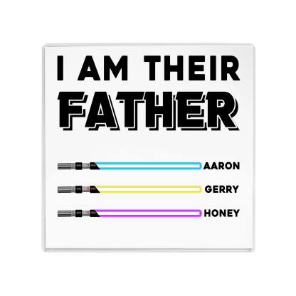 Personalised Acrylic Plaque for Dad – Custom 1 Text & 3 Names Gift for Dad | Lorajewel