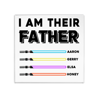 Personalised Acrylic Plaque for Dad – Custom 1 Text & 4 Names Gift for Dad | Lorajewel