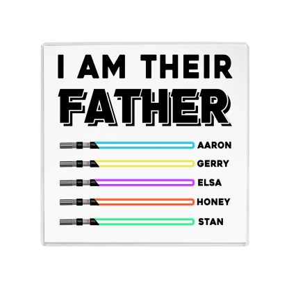 Personalised Acrylic Plaque for Dad – Custom 1 Text & 5 Names Gift for Dad | Lorajewel