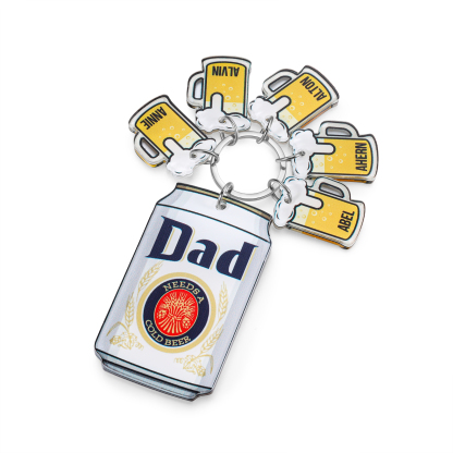 Funny ‘Dad Needs a Cold Beer’ Personalized Keychain for Men – Ideal Father’s Day Gift | Lorajewel