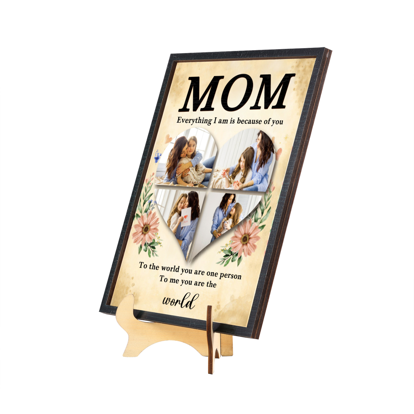 Personalized 4 Photos Wooden Ornament Ornament for Mother's Day | Lorajewel