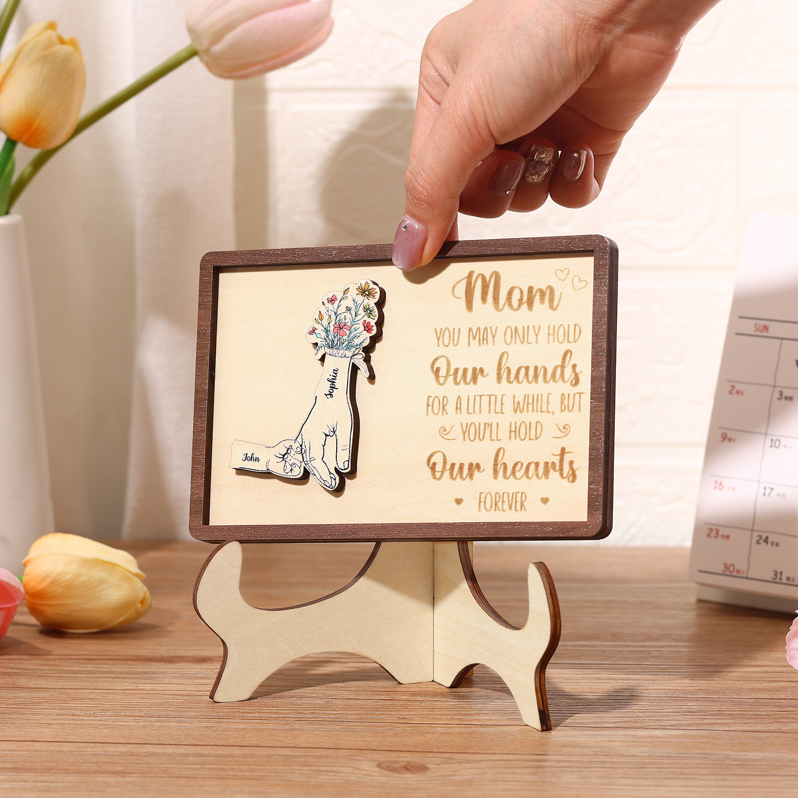 2 Names - Personalized Mother's Day Ornament Gifts for Mother