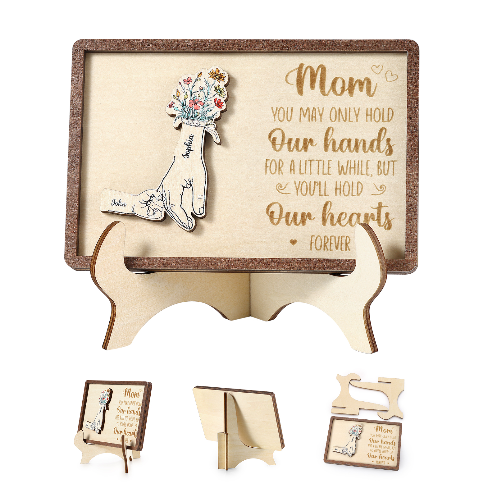 2 Names - Personalized Mother's Day Ornament Gifts for Mother