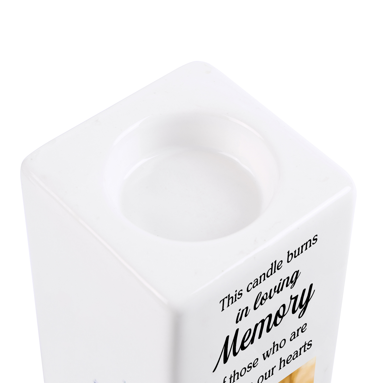 Personalised Photo Memorial Candle Holder - Custom Name & Dates Memorial Gift | Lorajewel