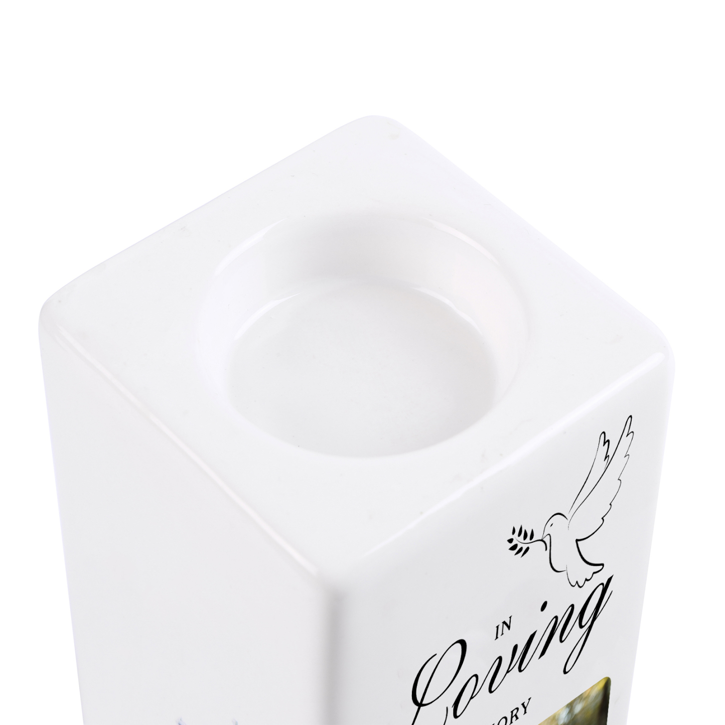 Personalised Photo Memorial Candle Holder - Custom Name & Dates Memorial Gift | Lorajewel